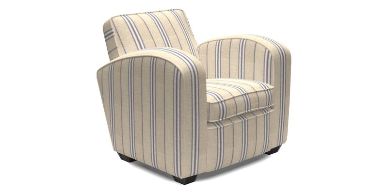 Montmartre Chair in V&A Brompton Collection Ikat Morning Blue