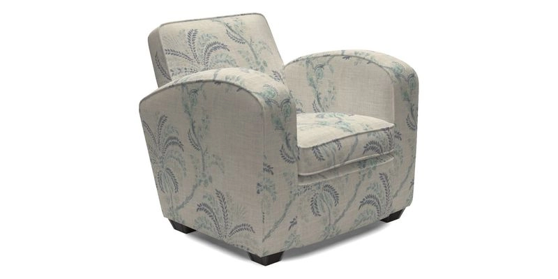 Montmartre Chair in V&A Brompton Collection Ikat Morning Blue