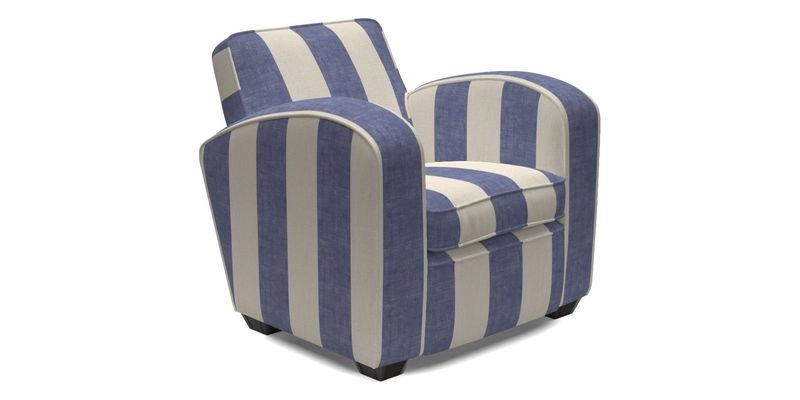 Montmartre Chair in V&A Brompton Collection Ikat Morning Blue