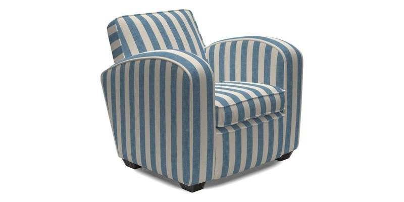 Montmartre Chair in V&A Brompton Collection Ikat Morning Blue