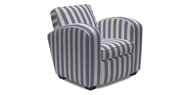 Montmartre Chair in V&A Brompton Collection Ikat Morning Blue