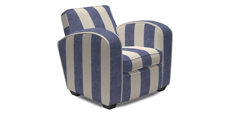 Montmartre Chair in V&A Brompton Collection Ikat Morning Blue