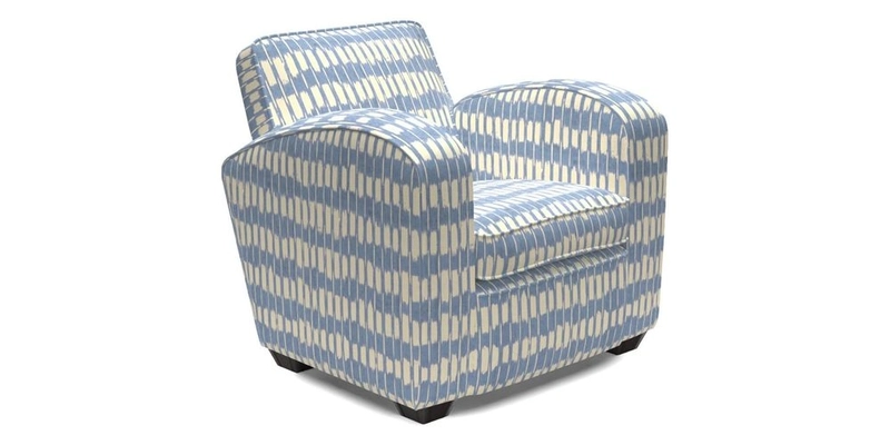 Montmartre Chair in V&A Brompton Collection Ikat Morning Blue