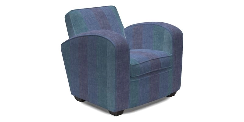 Montmartre Chair in V&A Brompton Collection Ikat Morning Blue