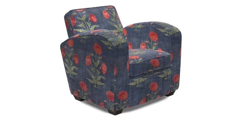 Montmartre Chair in V&A Brompton Collection Ikat Morning Blue