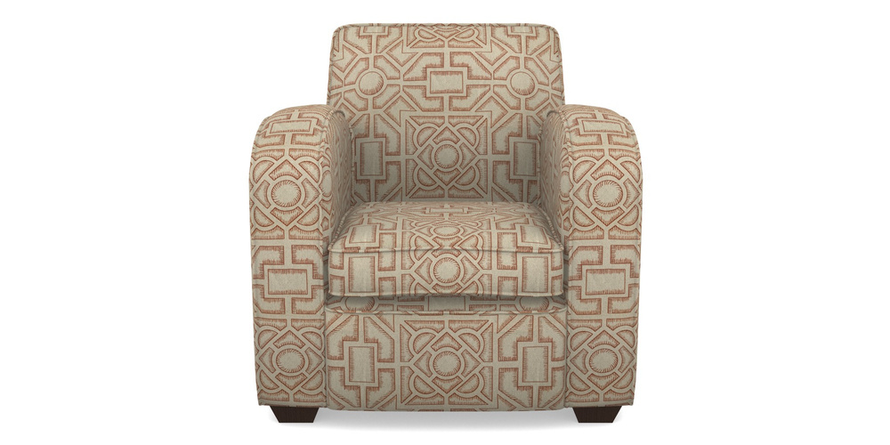 Product photograph of Montmartre Chair In Rhs Collection - Large Knot Garden Linen - Terracotta from Sofas and Stuff Limited