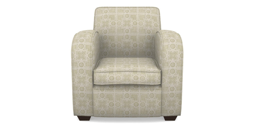 Product photograph of Montmartre Chair In Rhs Collection - Small Knot Garden Cotton Weave - Olive from Sofas and Stuff Limited