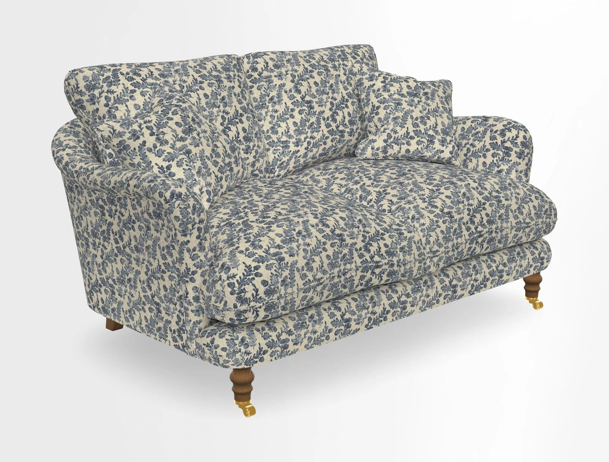 Pugin 3 Seater Sofa in V&A Threads of India Varanasi Wilderness Ink
