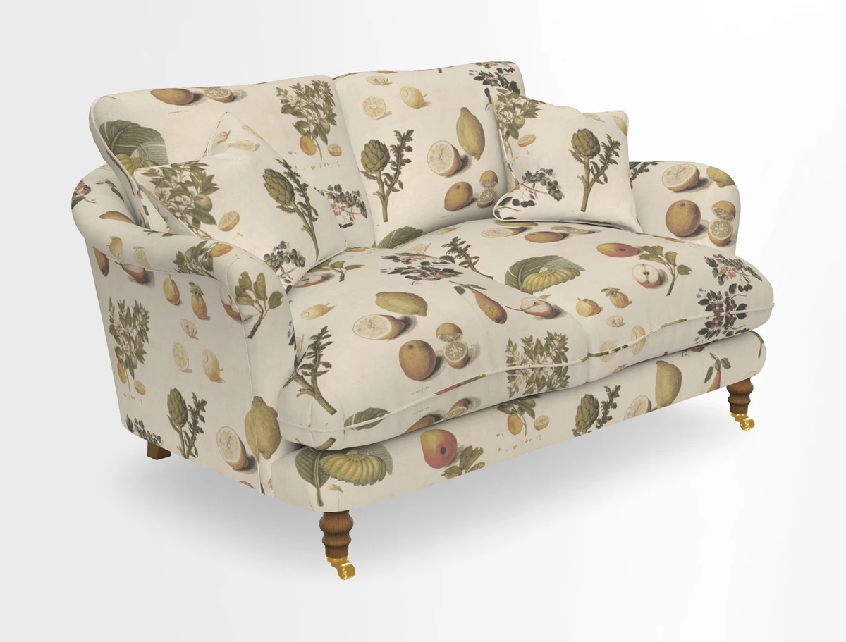 Pugin 3 Seater Sofa in V&A Threads of India Varanasi Wilderness Ink