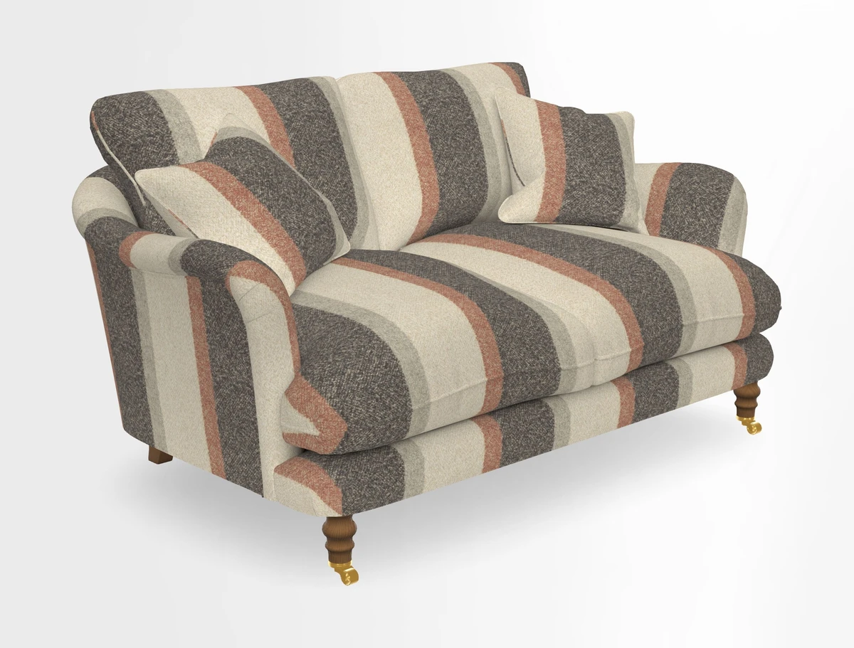 Pugin 3 Seater Sofa in V&A Threads of India Varanasi Wilderness Ink