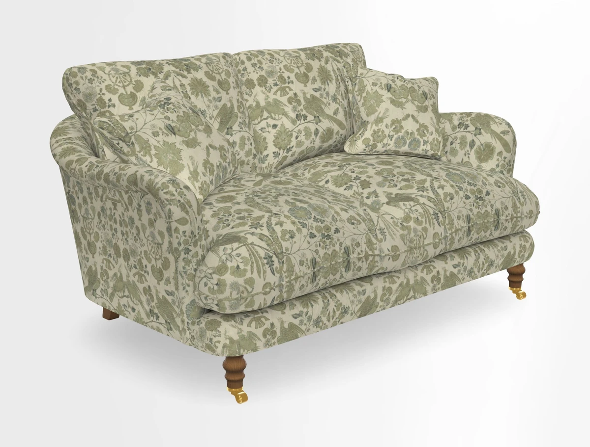 Pugin 3 Seater Sofa in V&A Threads of India Varanasi Wilderness Ink