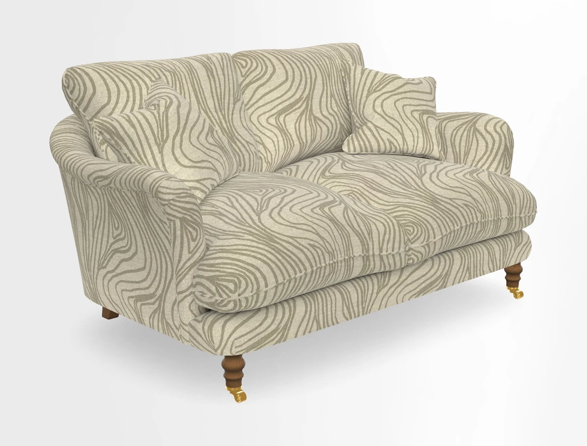 Pugin 3 Seater Sofa in V&A Threads of India Varanasi Wilderness Ink
