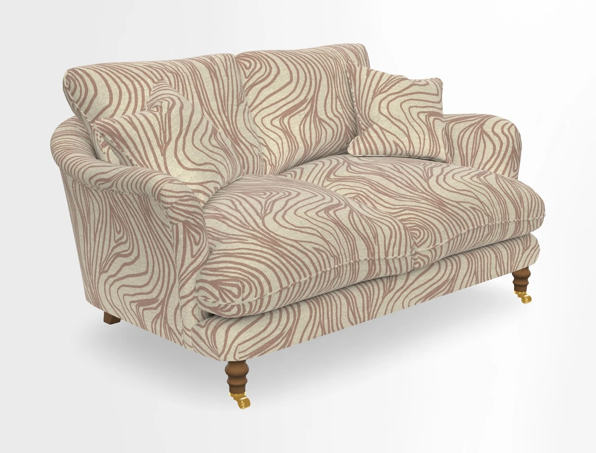 Pugin 3 Seater Sofa in V&A Threads of India Varanasi Wilderness Ink