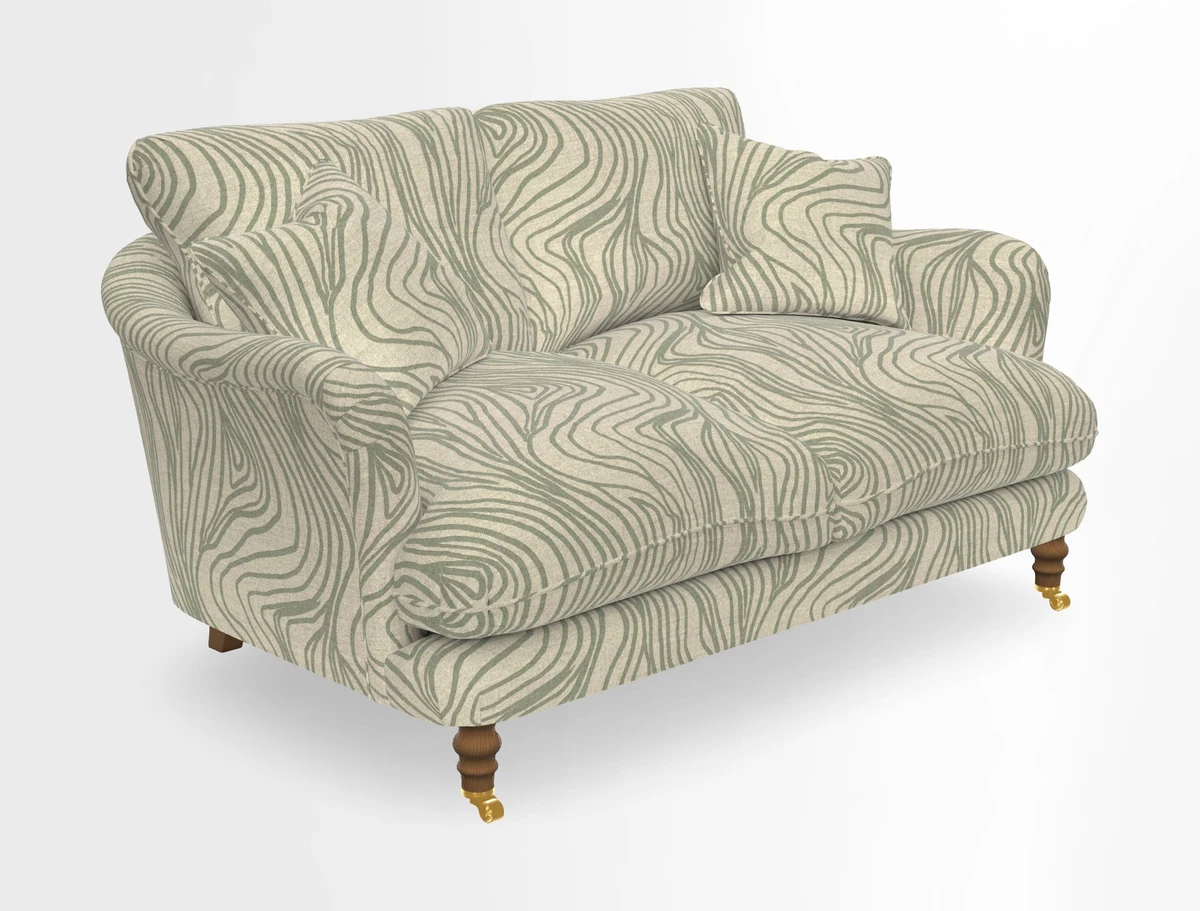 Pugin 3 Seater Sofa in V&A Threads of India Varanasi Wilderness Ink