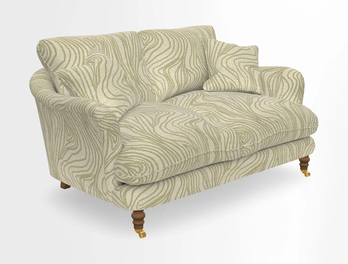 Pugin 3 Seater Sofa in V&A Threads of India Varanasi Wilderness Ink