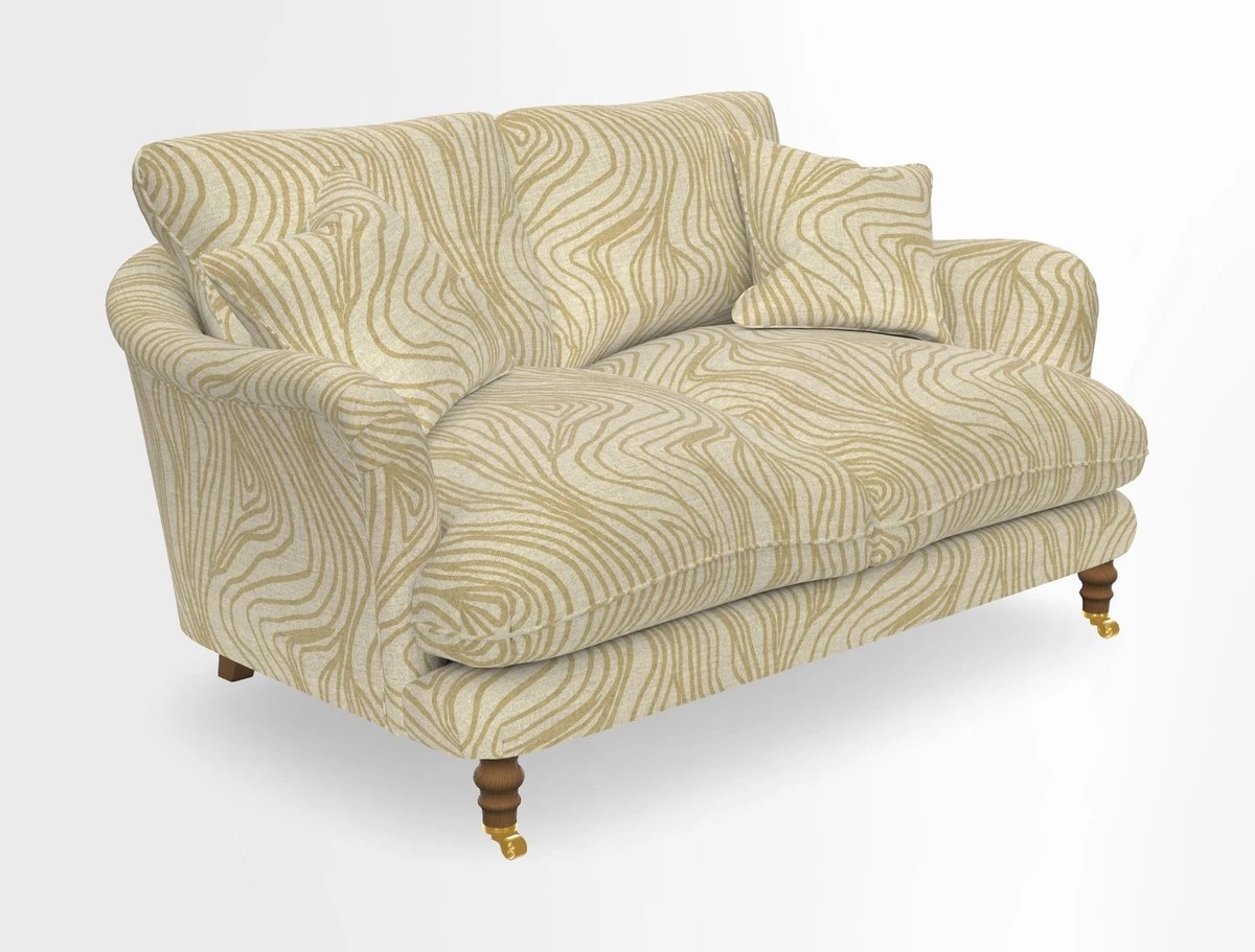 Pugin 3 Seater Sofa in V&A Threads of India Varanasi Wilderness Ink