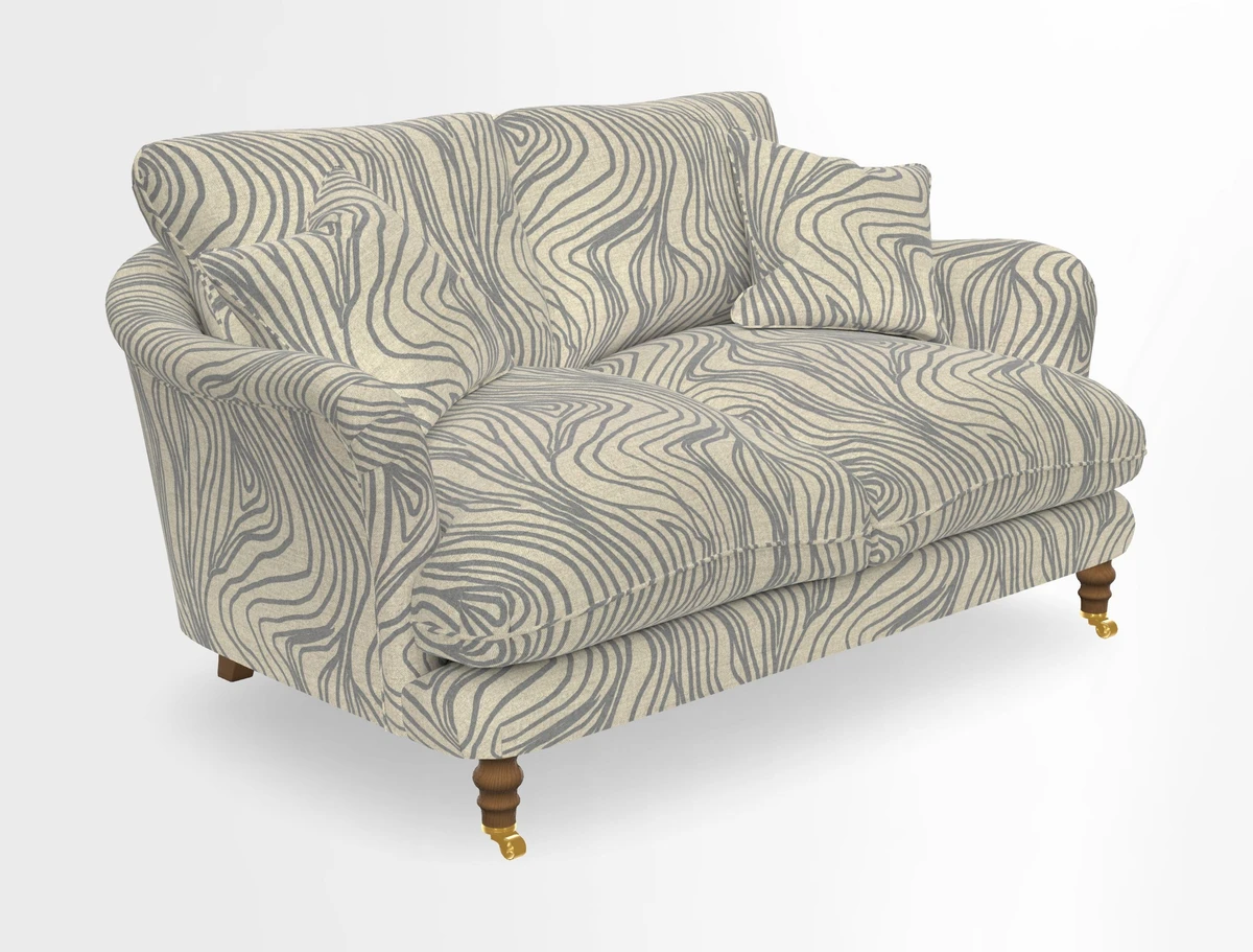 Pugin 3 Seater Sofa in V&A Threads of India Varanasi Wilderness Ink
