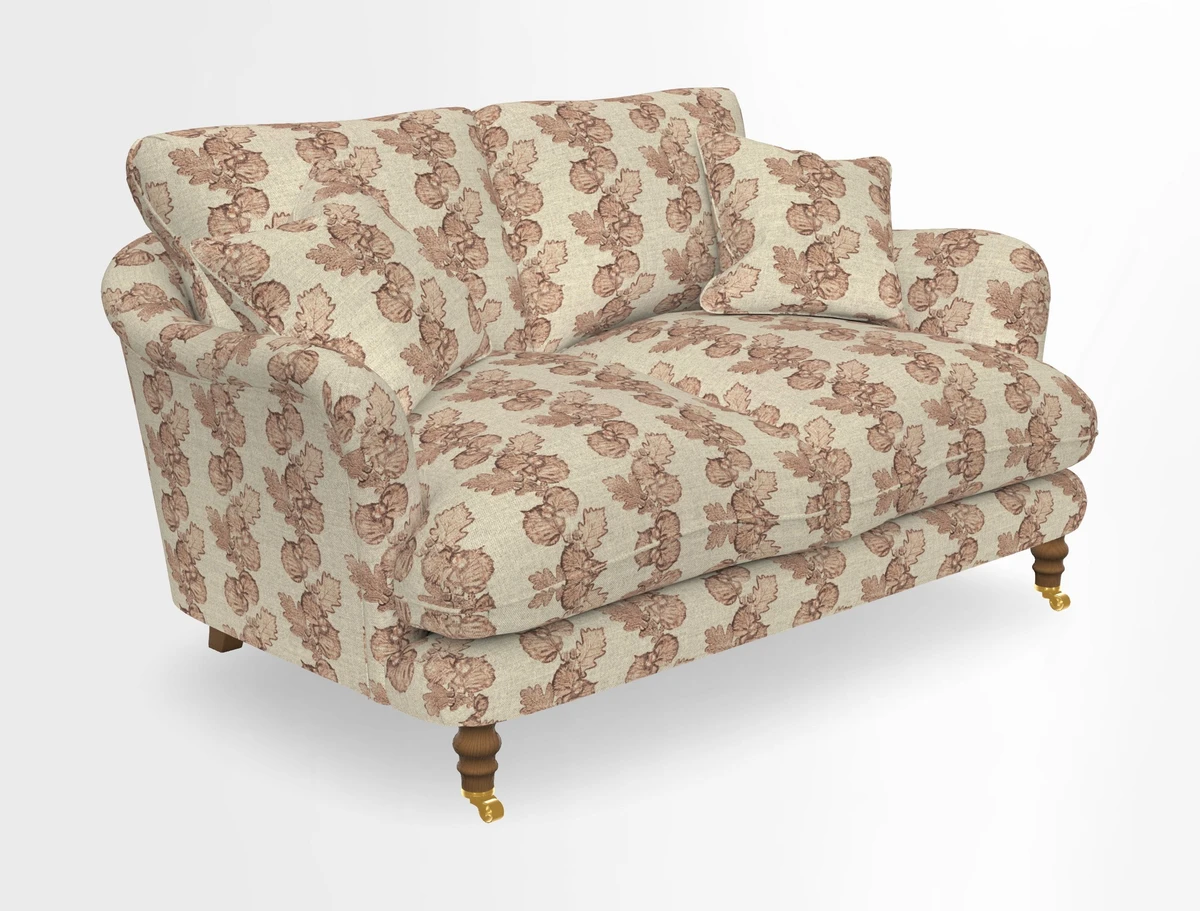 Pugin 3 Seater Sofa in V&A Threads of India Varanasi Wilderness Ink