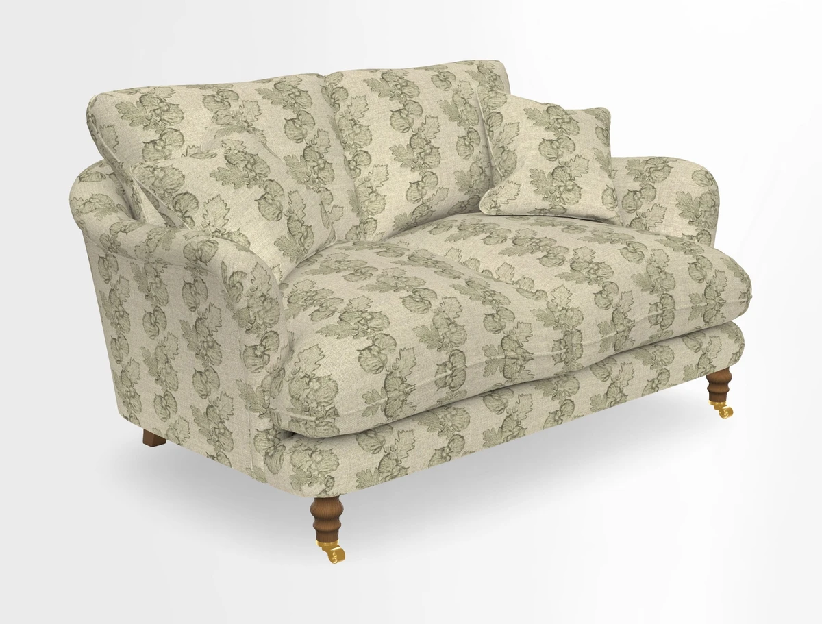 Pugin 3 Seater Sofa in V&A Threads of India Varanasi Wilderness Ink