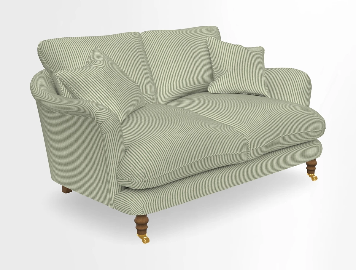 Pugin 3 Seater Sofa in V&A Threads of India Varanasi Wilderness Ink