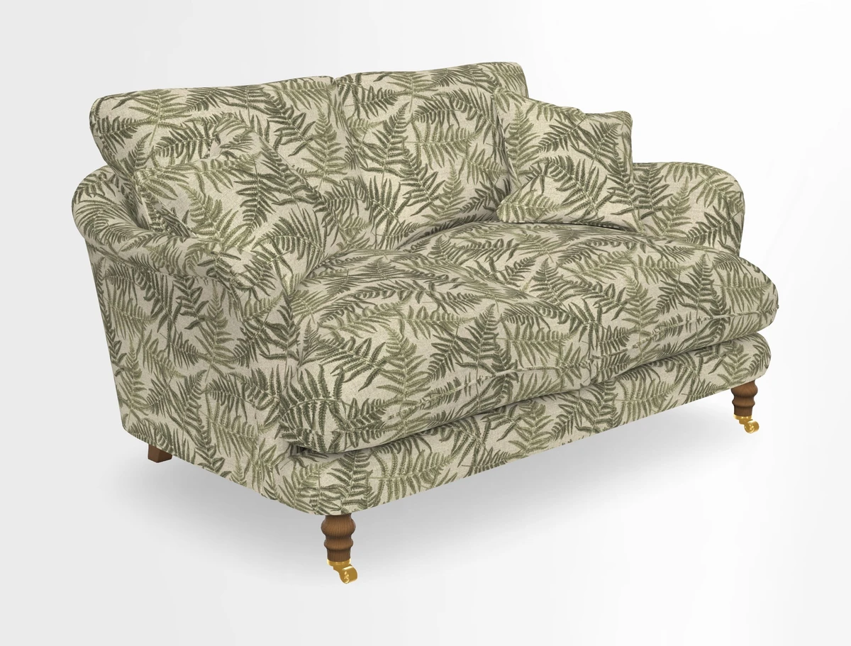 Pugin 3 Seater Sofa in V&A Threads of India Varanasi Wilderness Ink