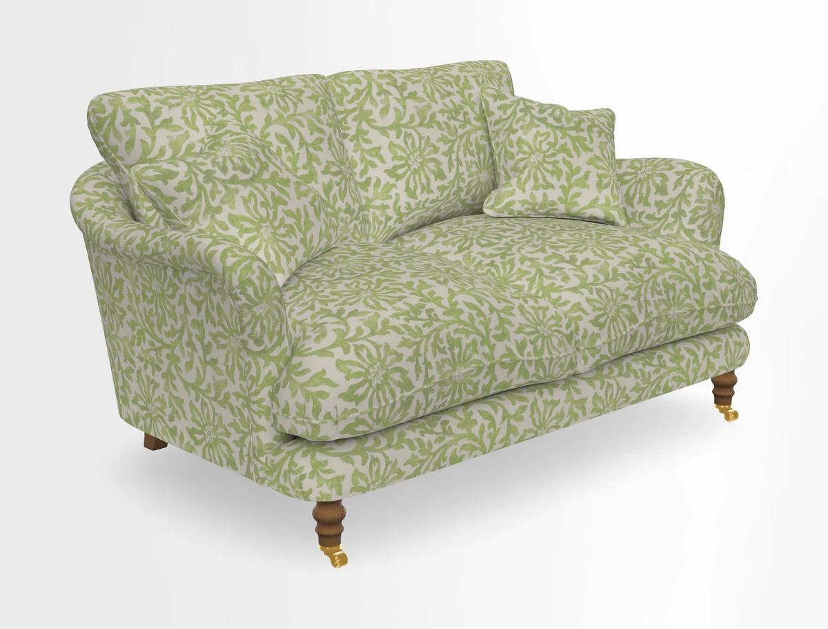 Pugin 3 Seater Sofa in V&A Threads of India Varanasi Wilderness Ink