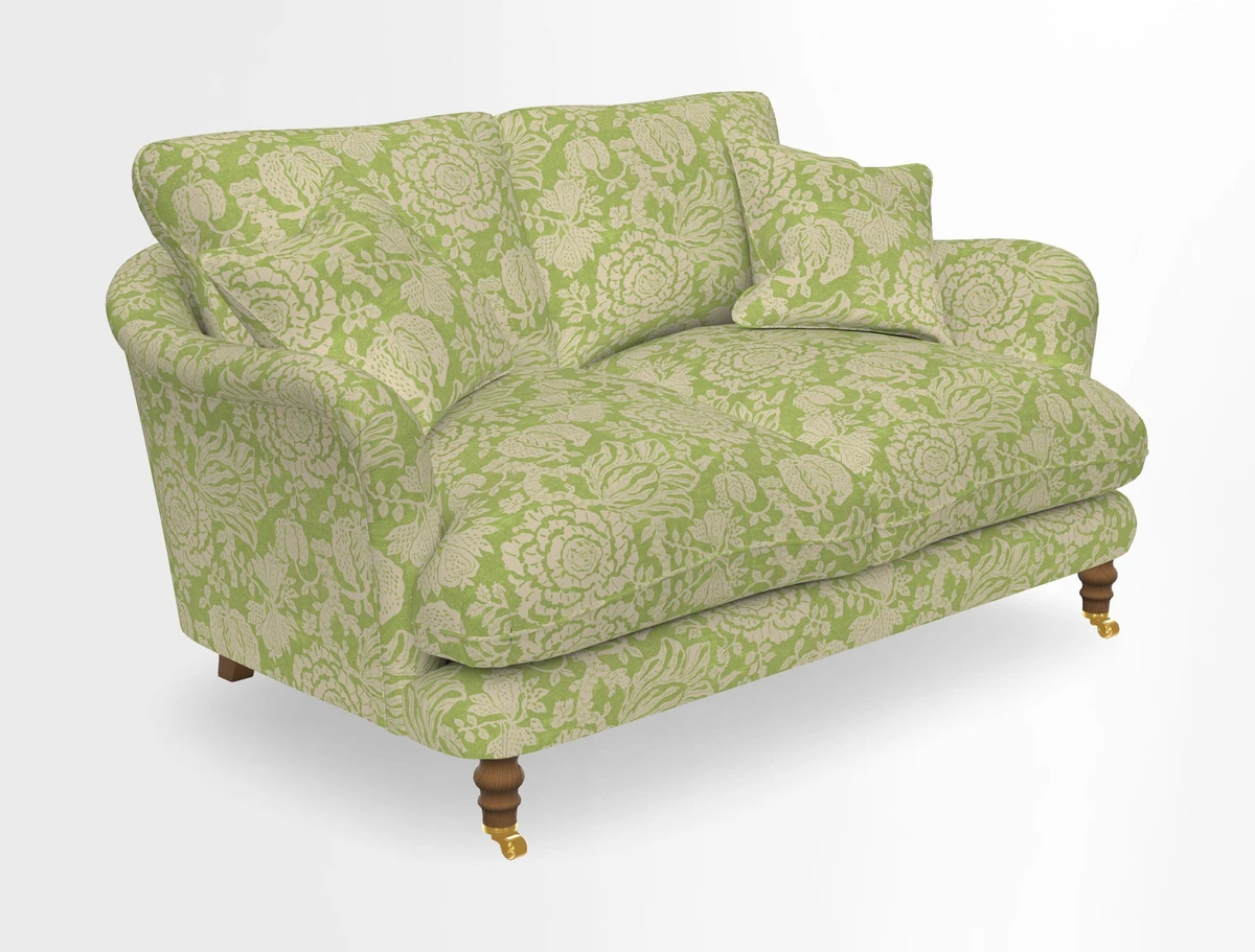 Pugin 3 Seater Sofa in V&A Threads of India Varanasi Wilderness Ink