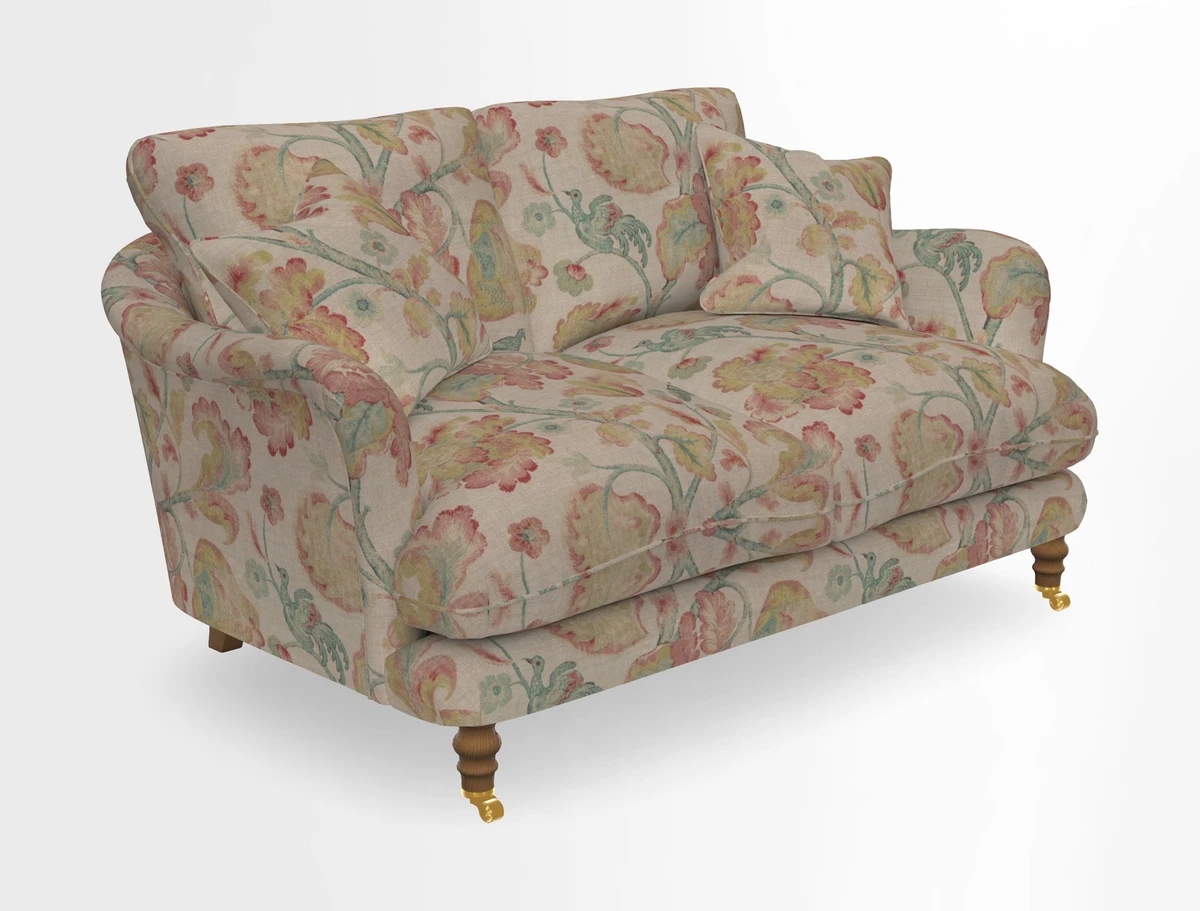 Pugin 3 Seater Sofa in V&A Threads of India Varanasi Wilderness Ink