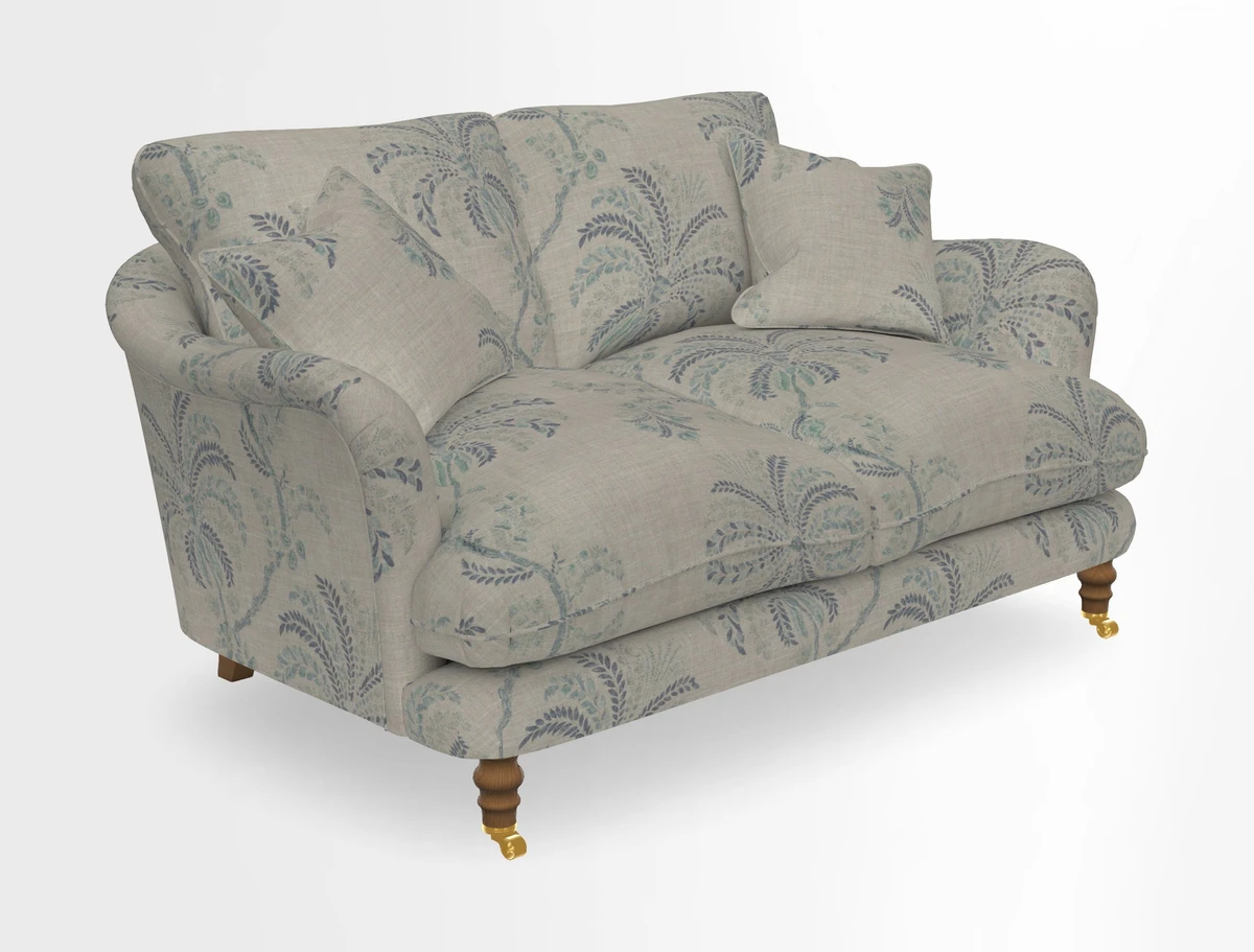 Pugin 3 Seater Sofa in V&A Threads of India Varanasi Wilderness Ink