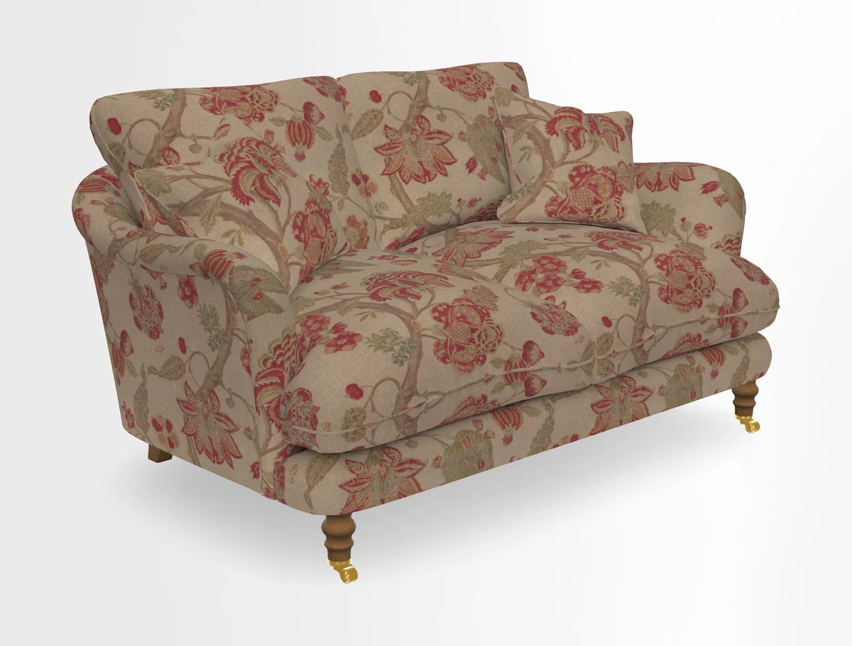 Pugin 3 Seater Sofa in V&A Threads of India Varanasi Wilderness Ink