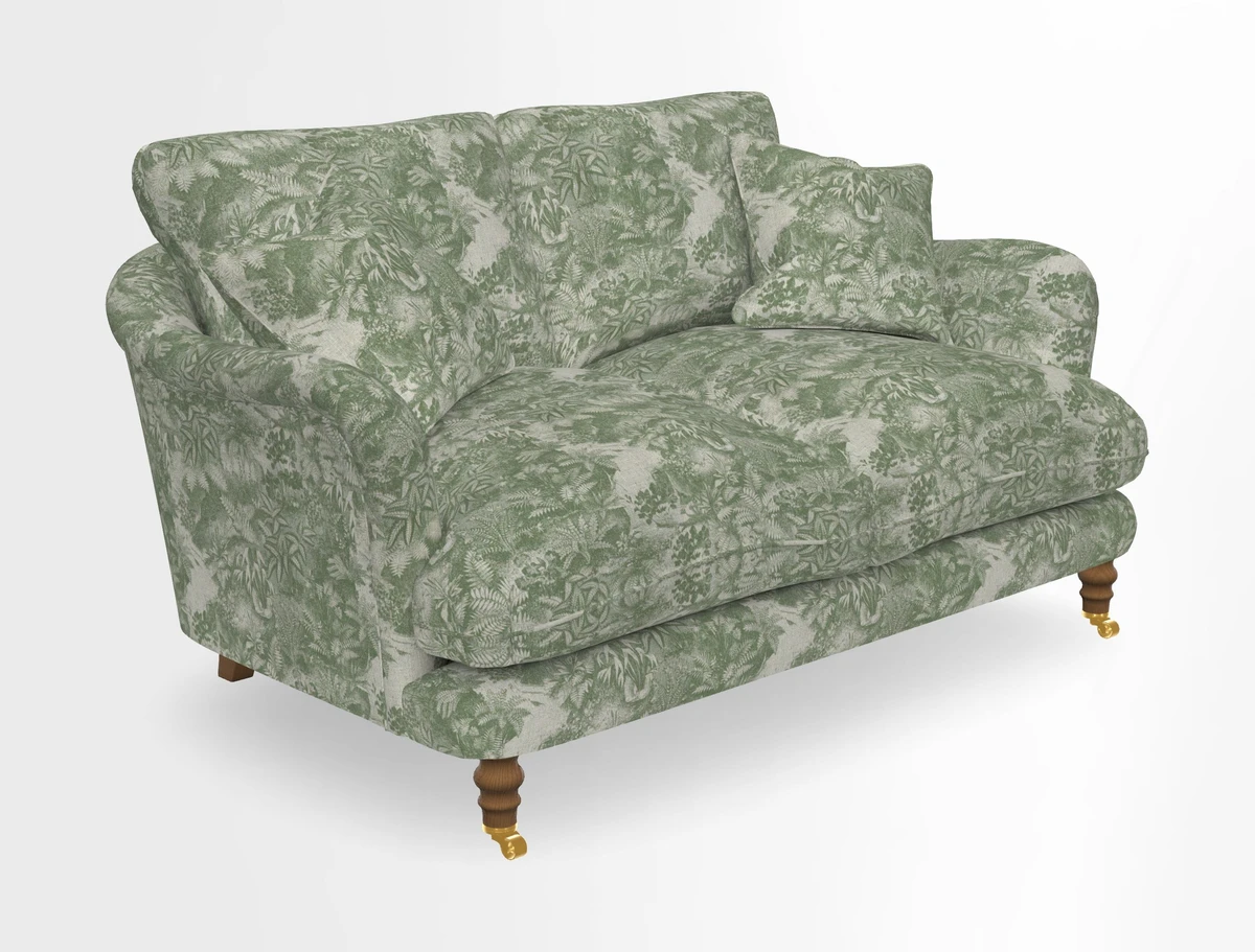 Pugin 3 Seater Sofa in V&A Threads of India Varanasi Wilderness Ink