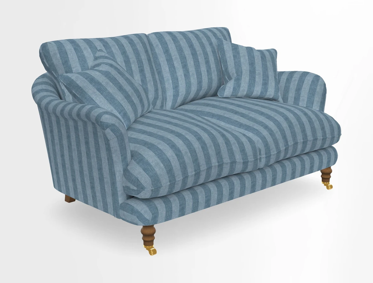 Pugin 3 Seater Sofa in V&A Threads of India Varanasi Wilderness Ink