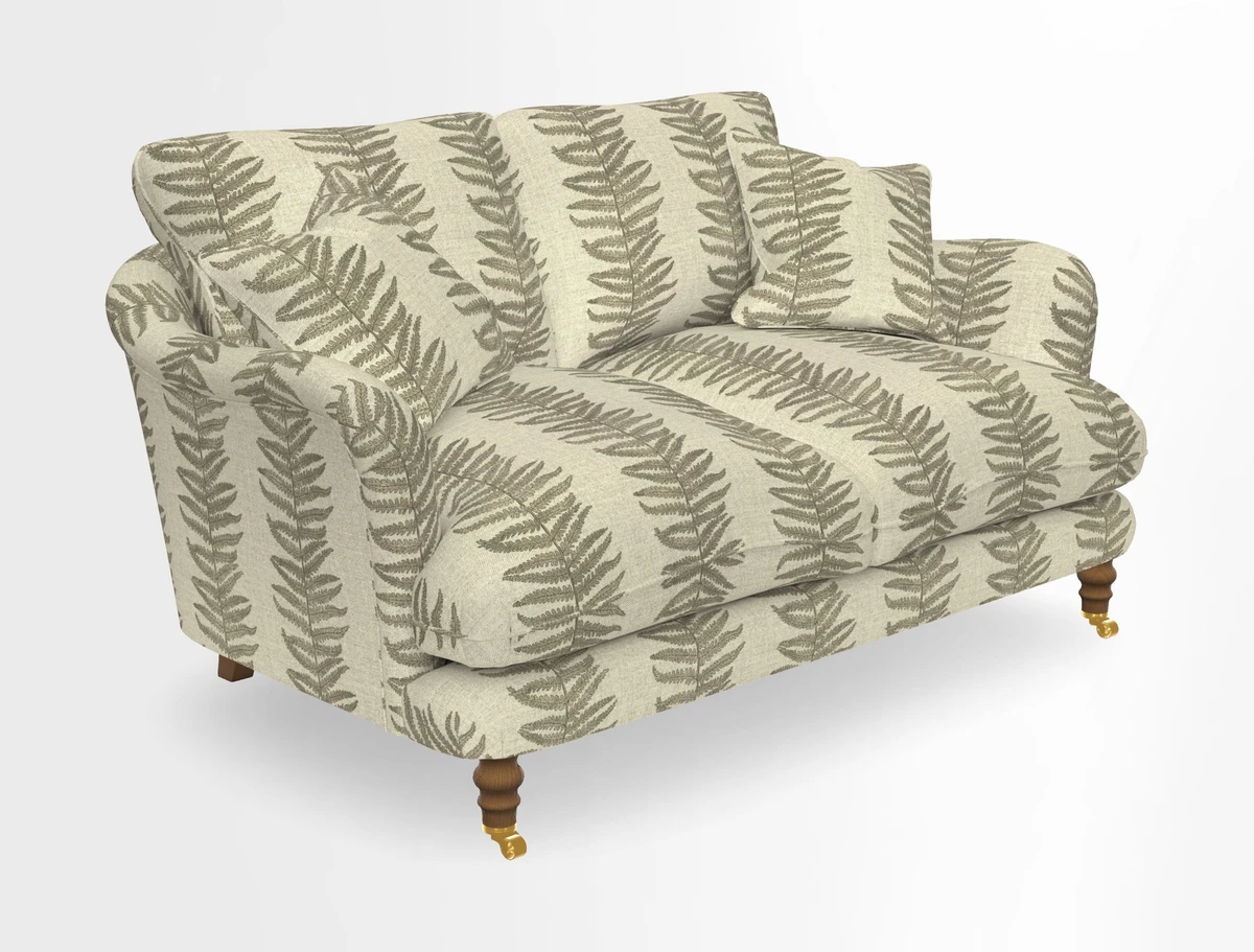 Pugin 3 Seater Sofa in V&A Threads of India Varanasi Wilderness Ink