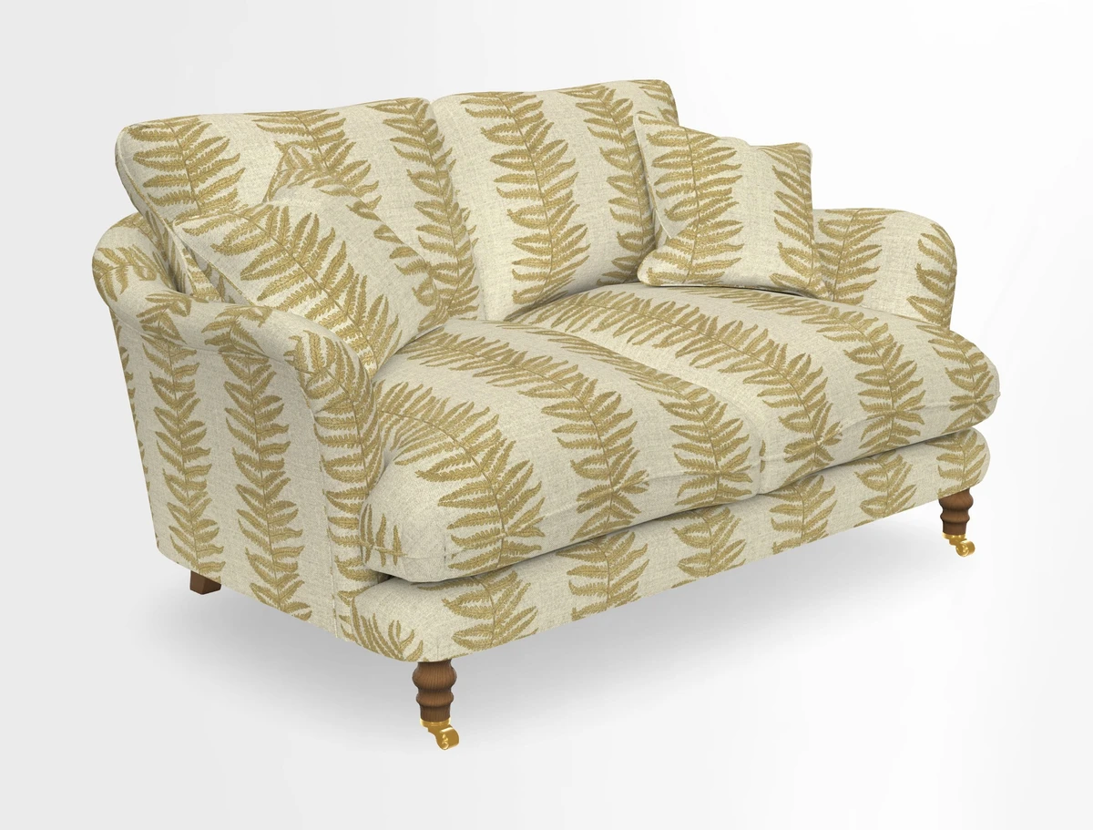 Pugin 3 Seater Sofa in V&A Threads of India Varanasi Wilderness Ink