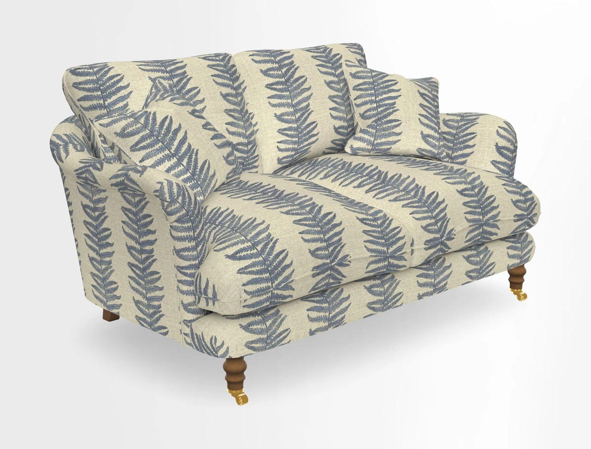 Pugin 3 Seater Sofa in V&A Threads of India Varanasi Wilderness Ink