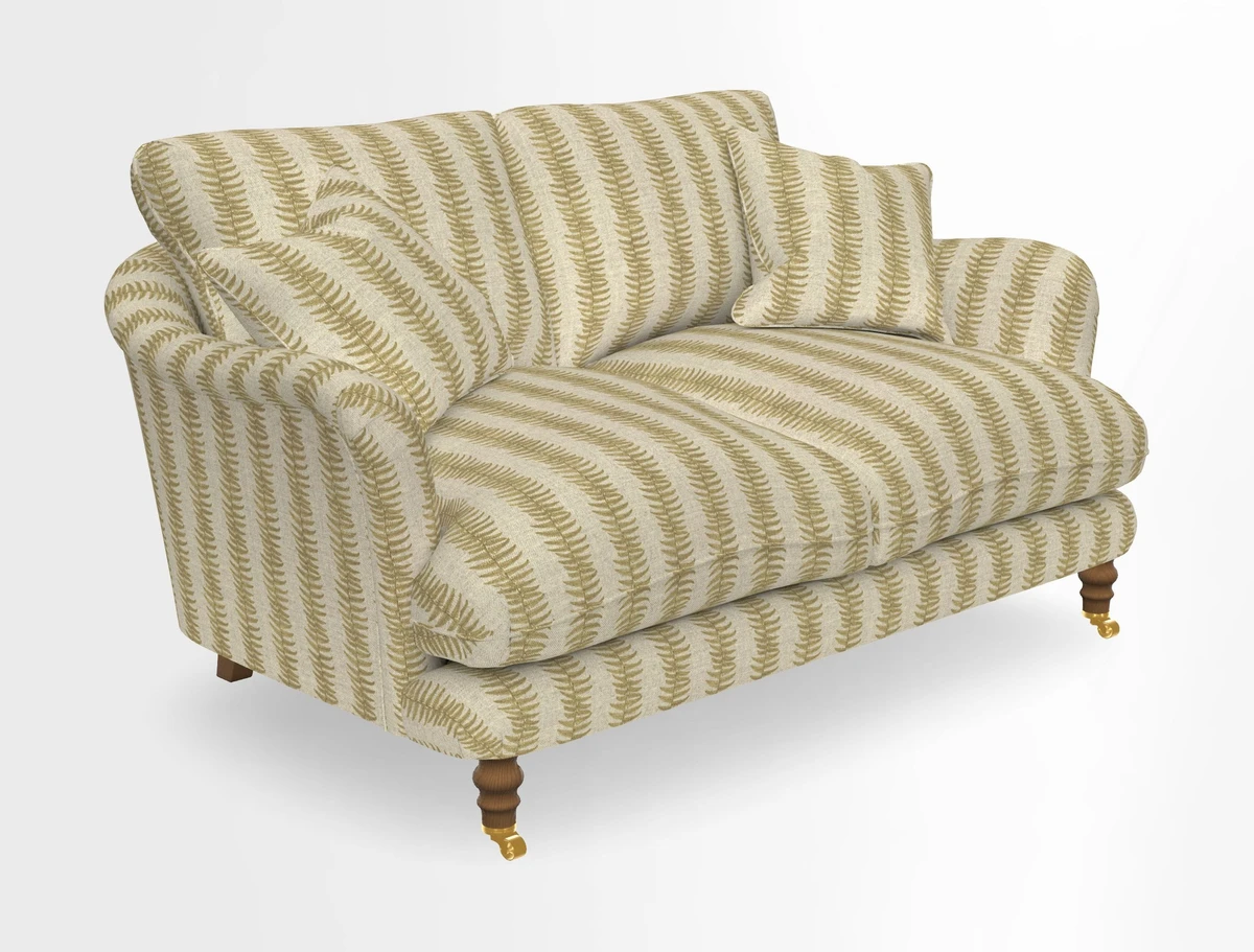 Pugin 3 Seater Sofa in V&A Threads of India Varanasi Wilderness Ink