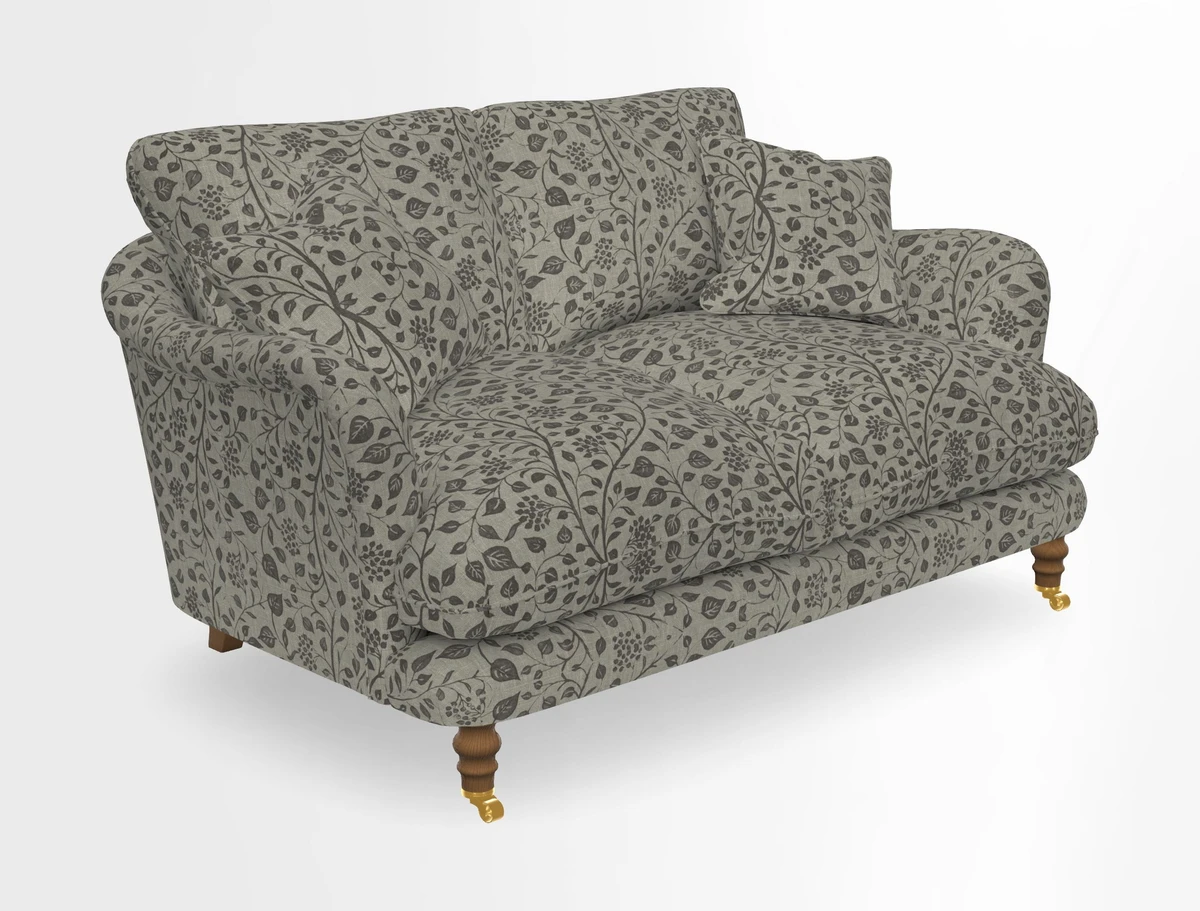 Pugin 3 Seater Sofa in V&A Threads of India Varanasi Wilderness Ink