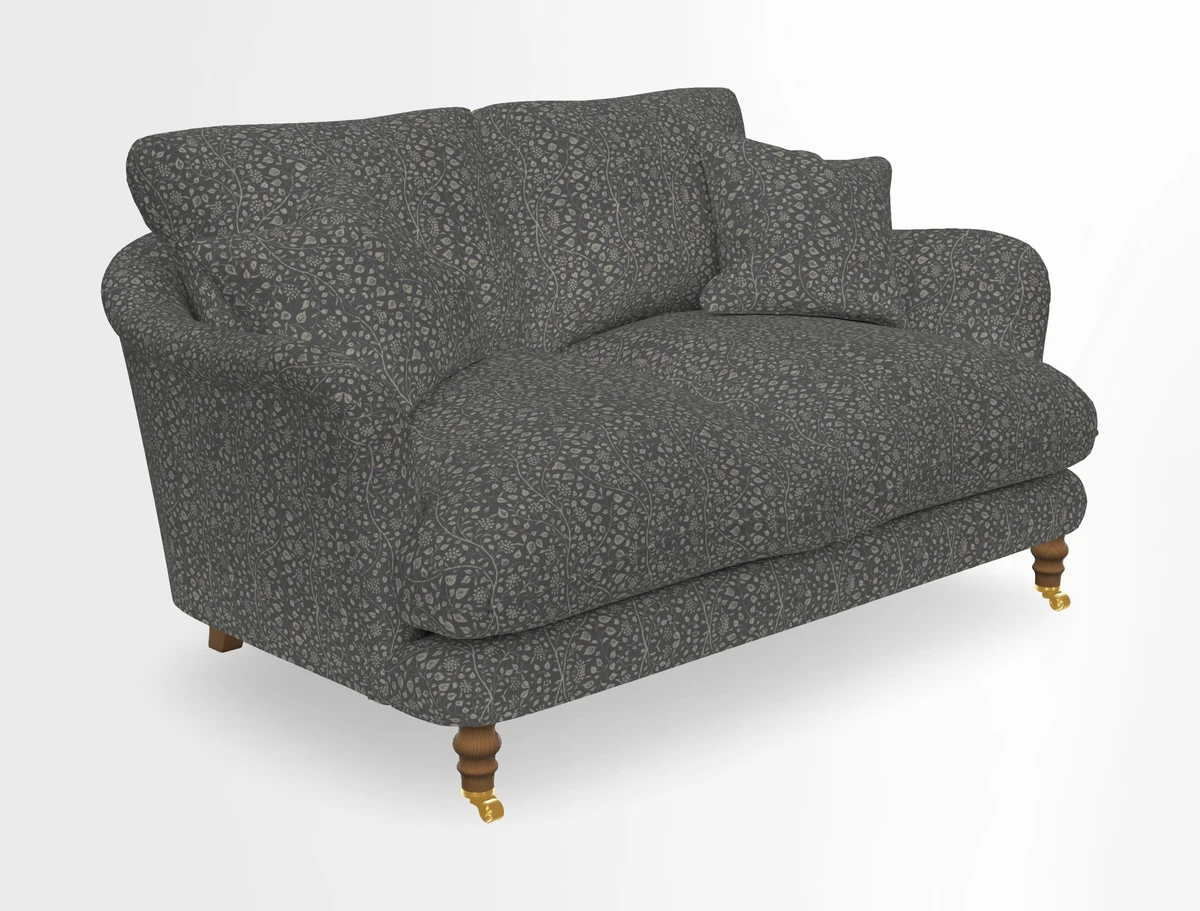 Pugin 3 Seater Sofa in V&A Threads of India Varanasi Wilderness Ink