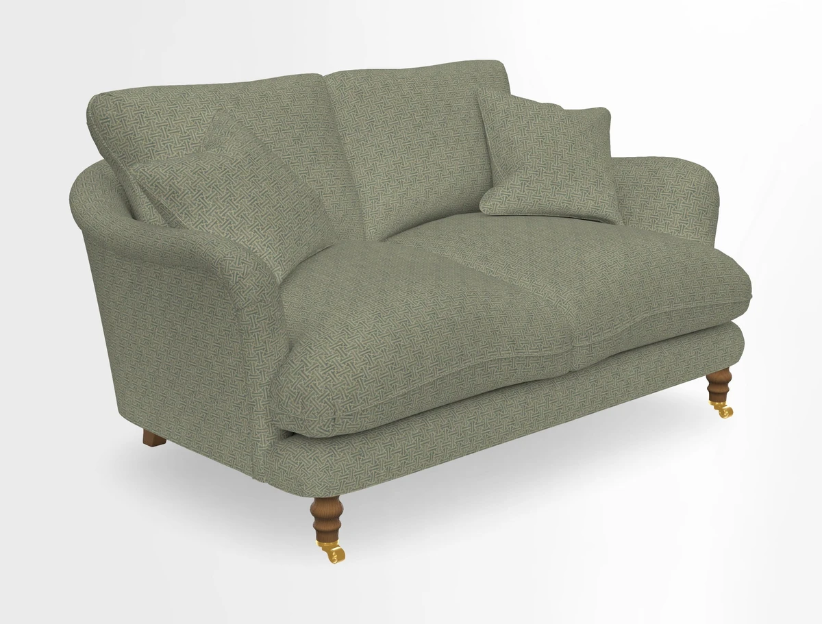 Pugin 3 Seater Sofa in V&A Threads of India Varanasi Wilderness Ink
