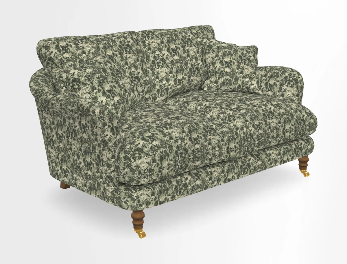 Pugin 3 Seater Sofa in V&A Threads of India Varanasi Wilderness Ink
