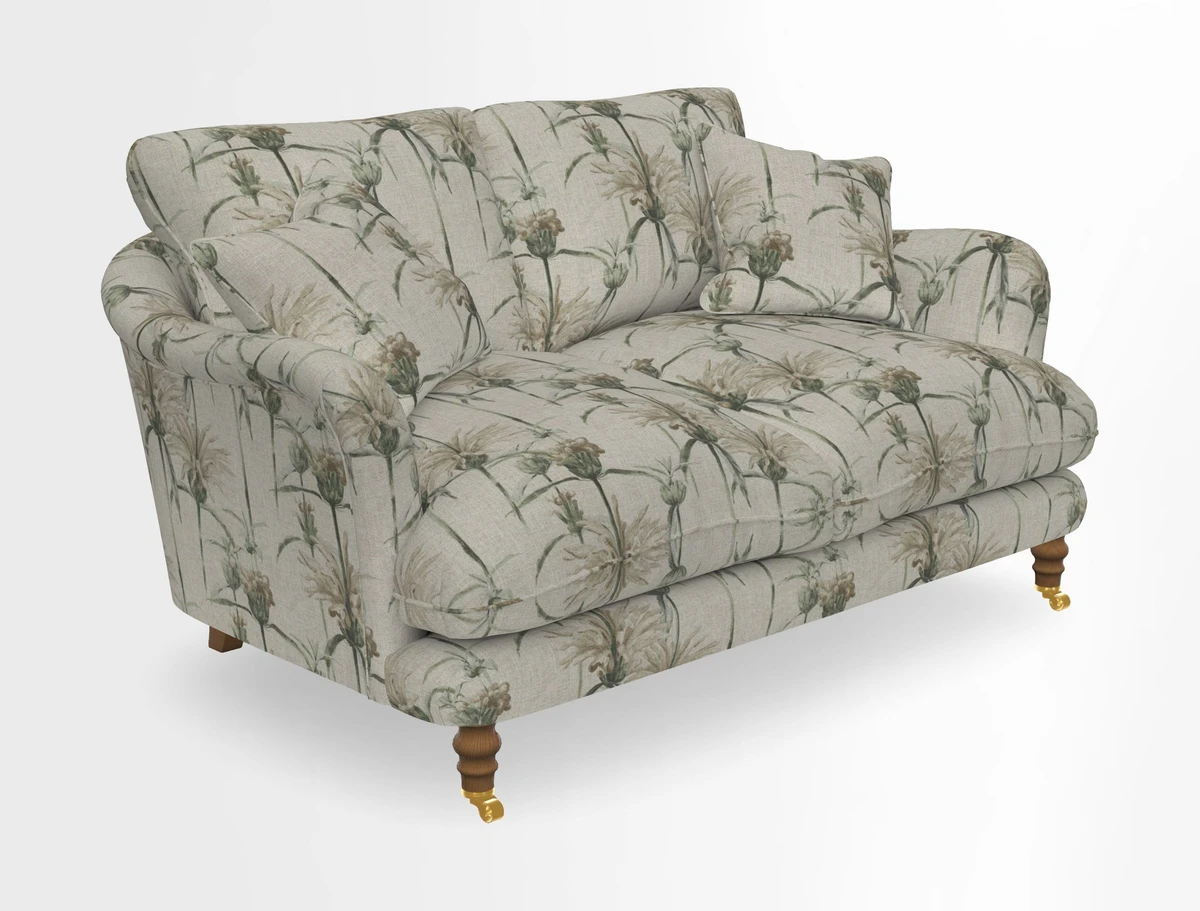 Pugin 3 Seater Sofa in V&A Threads of India Varanasi Wilderness Ink