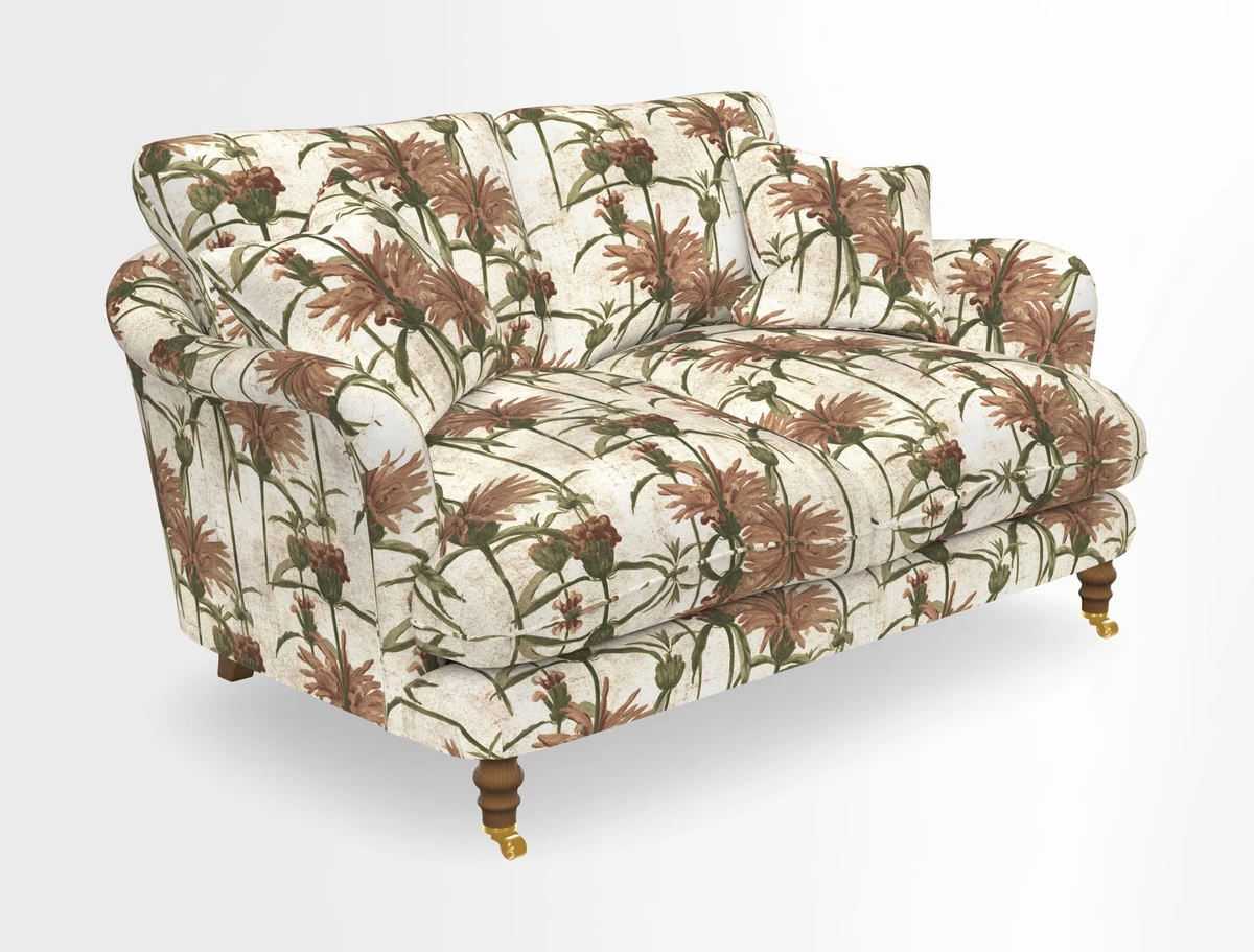 Pugin 3 Seater Sofa in V&A Threads of India Varanasi Wilderness Ink
