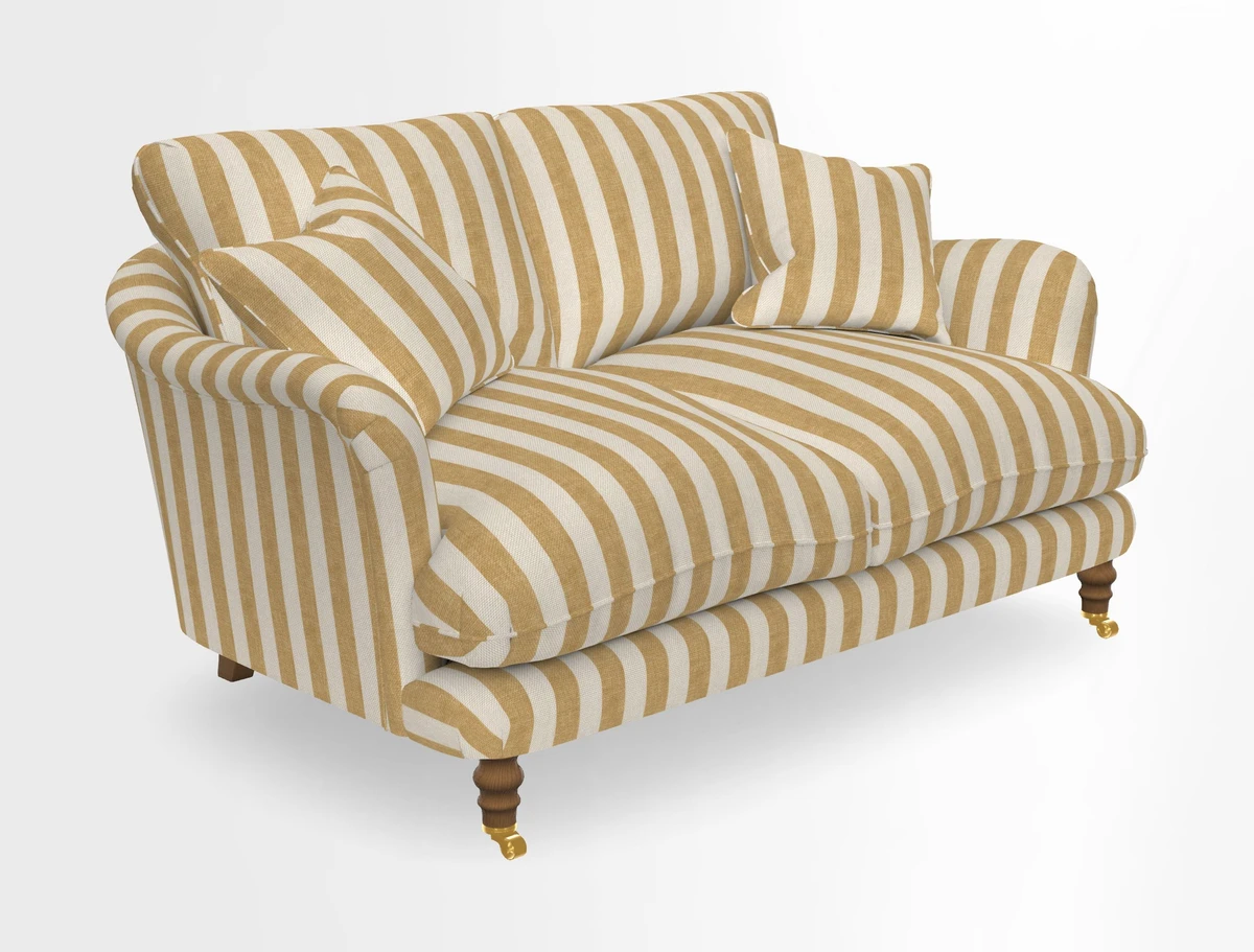 Pugin 3 Seater Sofa in V&A Threads of India Varanasi Wilderness Ink