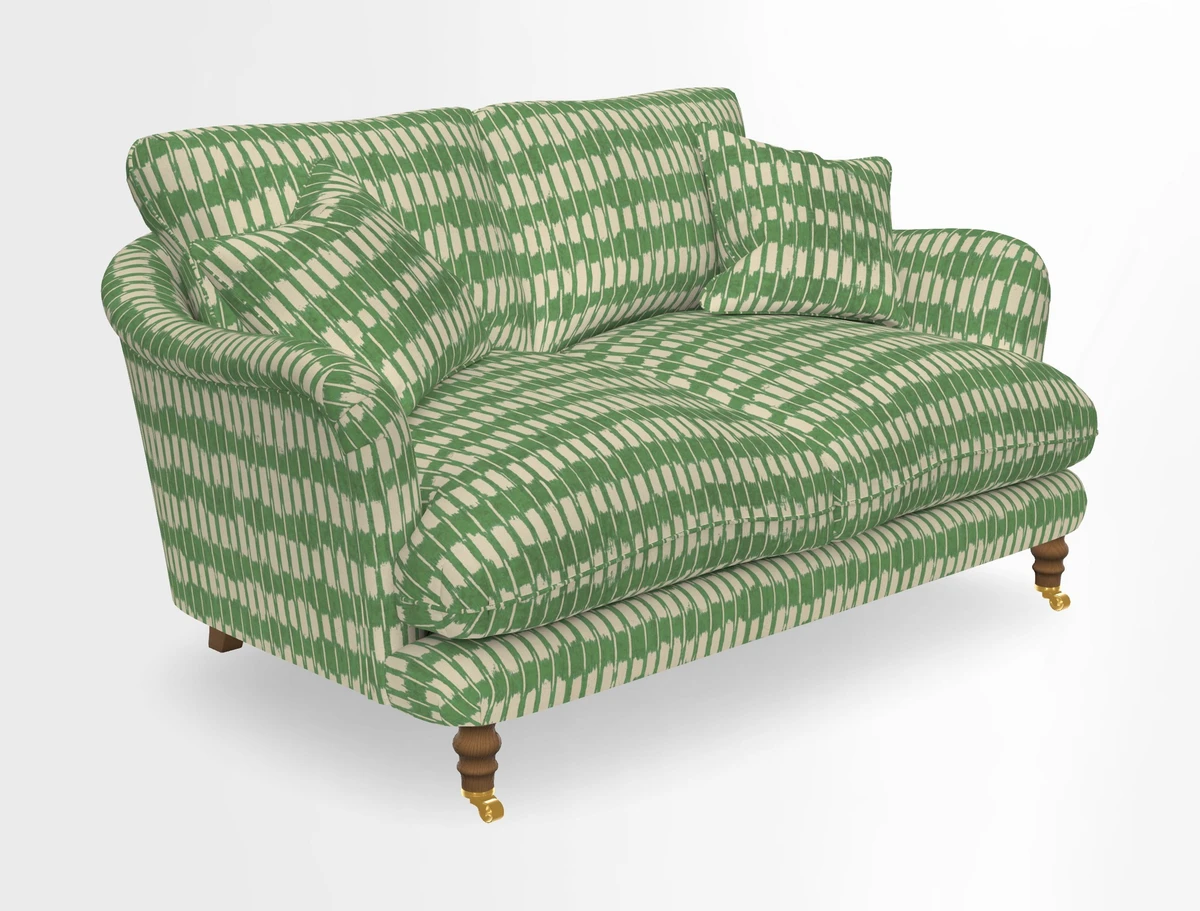 Pugin 3 Seater Sofa in V&A Threads of India Varanasi Wilderness Ink