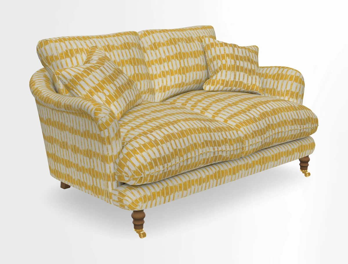 Pugin 3 Seater Sofa in V&A Threads of India Varanasi Wilderness Ink
