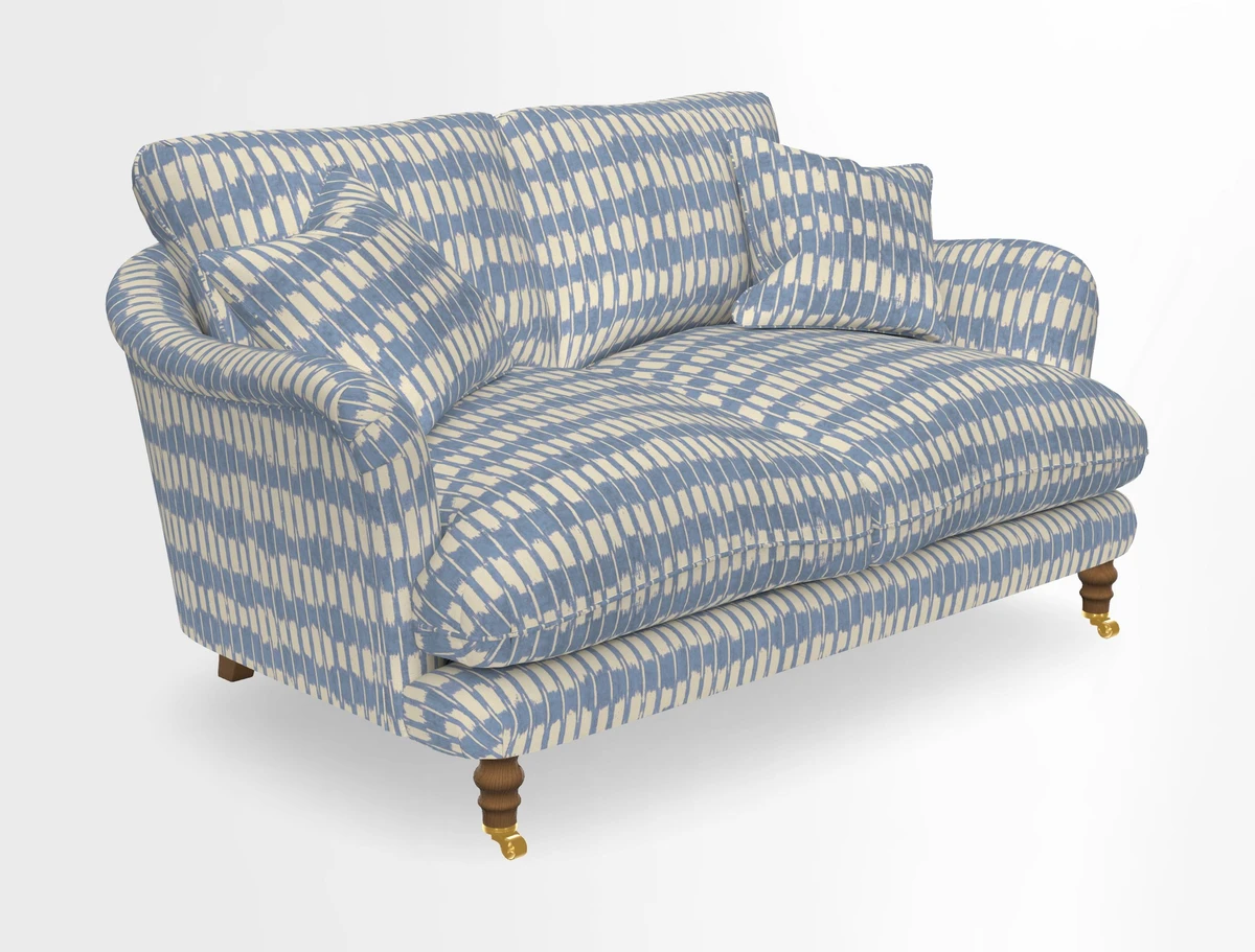 Pugin 3 Seater Sofa in V&A Threads of India Varanasi Wilderness Ink