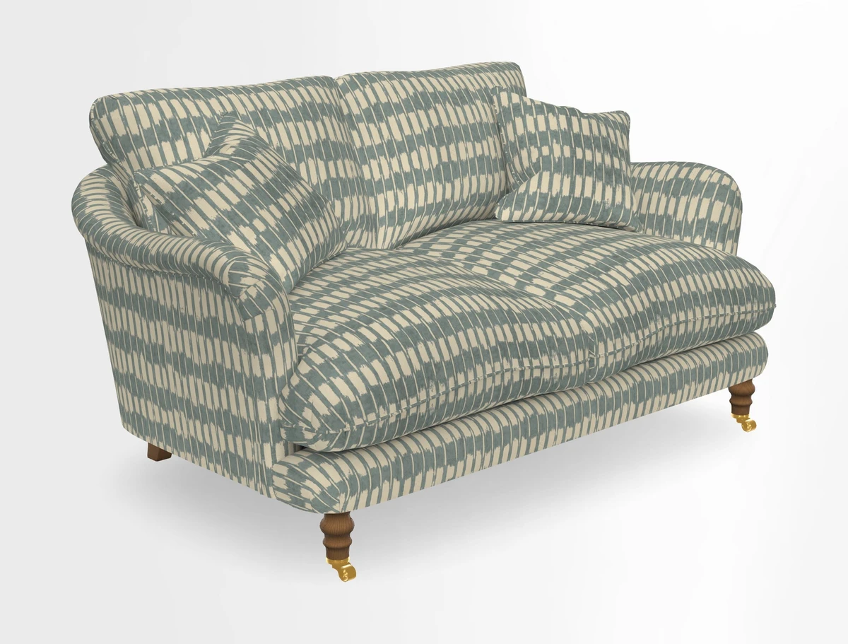 Pugin 3 Seater Sofa in V&A Threads of India Varanasi Wilderness Ink