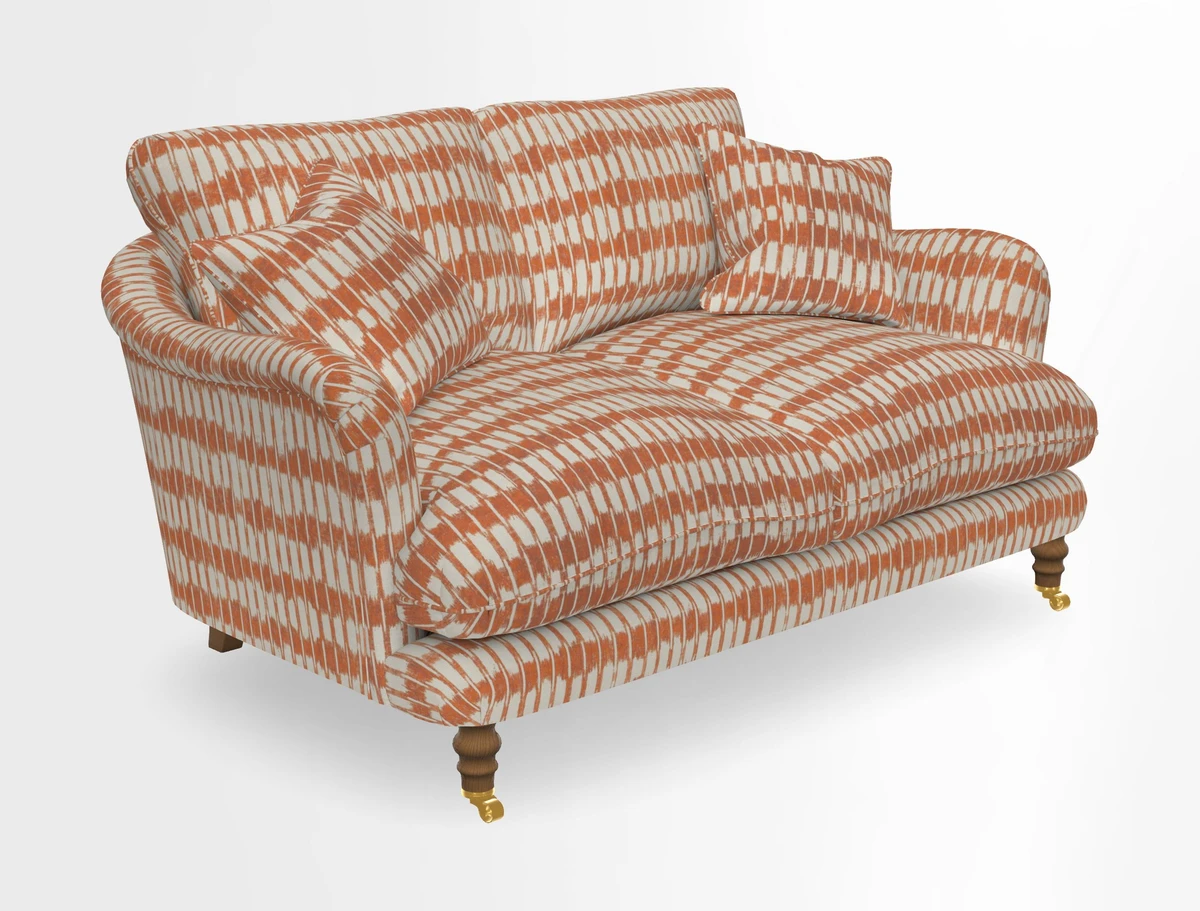 Pugin 3 Seater Sofa in V&A Threads of India Varanasi Wilderness Ink