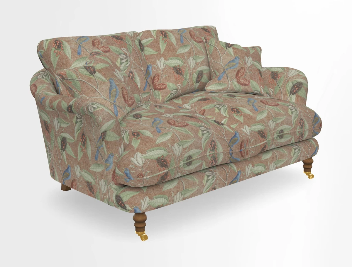 Pugin 3 Seater Sofa in V&A Threads of India Varanasi Wilderness Ink