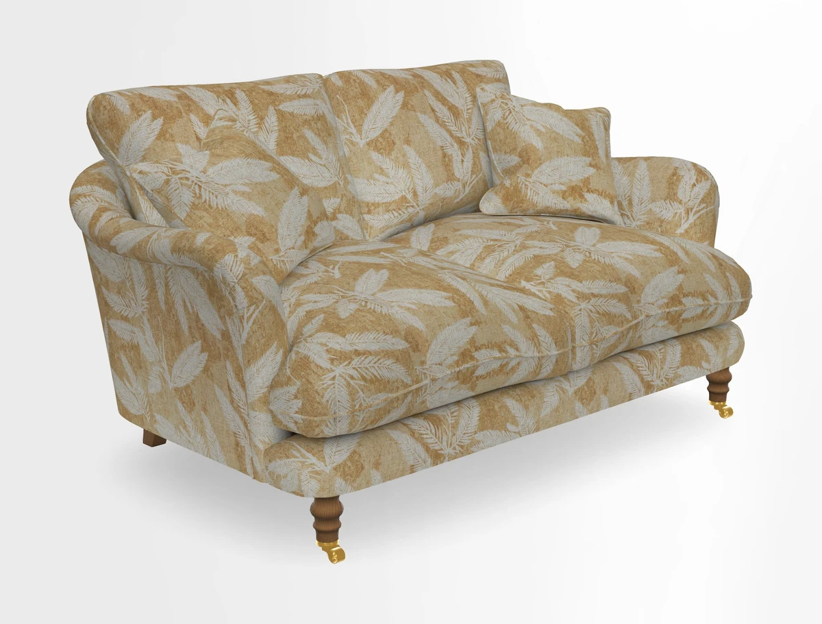 Pugin 3 Seater Sofa in V&A Threads of India Varanasi Wilderness Ink